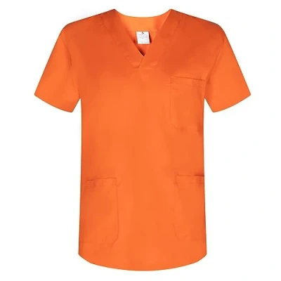 Abbildung von MISEMIYA Medizinische Uniformen Unisex Top Krankenschwester Krankenhaus Berufskleidung Medium, Orange