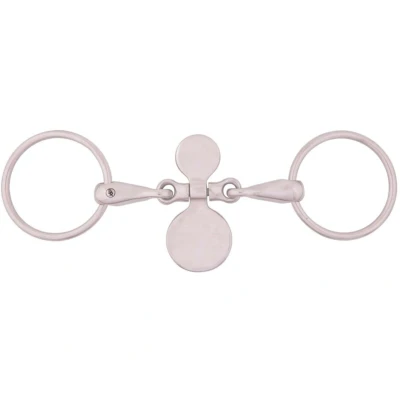 Abbildung von BR doppelt geochene Löffeltrense 18mm RVS 13,5cm
