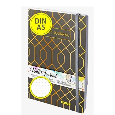 Abbildung von ONLINE Bullet Journal, Art Deco, Dotted Notizbuch mit Soft Cover, Gummiband, DIN A5, 90g/m² FSC Papier, 192 Seiten