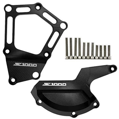 Abbildung von Motorräder CNC Legierung Motorschutz Slide Crash Falling Schutz Guard für S1000RR ABS K46 2009 2018 S1000R 2014 2015 HP4 2010 S1000XR 2016 （Schwarz）