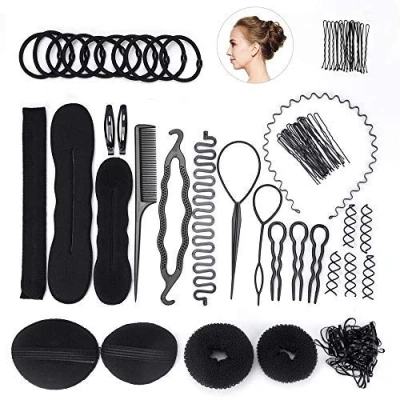 Abbildung von FEPITO Haar Styling Design Zubehör Set Modellierung Tool Kit Spirale Haarknoten Maker Braid Werkzeug für Mädchen Frauen Mode DIY