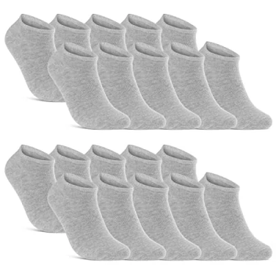 Abbildung von 10 20 30 Paar Sneaker Socken Herren Damen Schwarz Weiß Grau Baumwolle 16900 (20x 47 50)