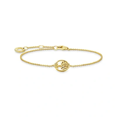 Abbildung von THOMAS SABO Armband Tree of Love mit Steinen vergoldetes Silber A2041 414 14 L19V