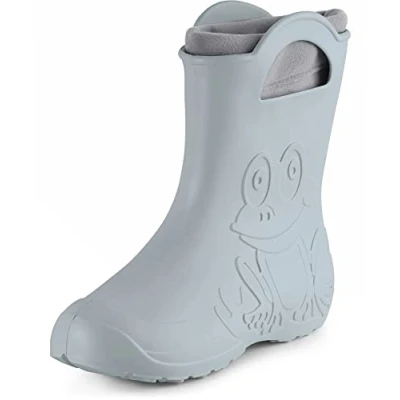 Abbildung von Ladeheid Damen federleichte Eva Gummistiefel Winter Regenschuhe gefüttert LA CA 12 (Grau, 38/39 EU)