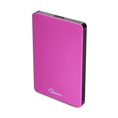 Abbildung von Sonnics 1TB Rose Externe tragbare Festplatte USB 3.0 super schnelle Übertragungsgeschwindigkeit für den Einsatz mit Windows PC, Mac, Xbox ONE und PS4 Fat32