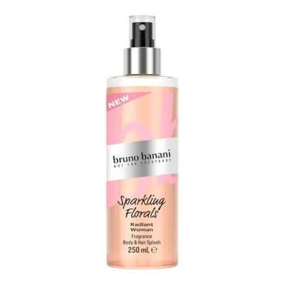 Abbildung von bruno banani Radiant Woman Body &amp; Hair Splash, strahlender Duft mit spritzig fruchtigen Noten und einem Hauch von Amber, 250ml