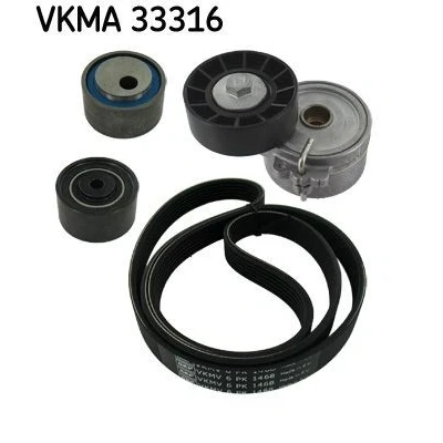 Abbildung von SKF VKMA 33316 Keilrippenriemensatz FIAT: Ducato II Platform/Chassis, Minibus, CITROËN: Relay I Platform / Chassis, PEUGEOT: Boxer Van