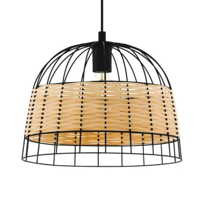 Abbildung von EGLO Hängeleuchte »Anwick«, 1 flammig, Leuchtmittel E27 ohne Leuchtmittel, schwarz / Ø37 x H110 cm exkl. (je max. 40W) Retro