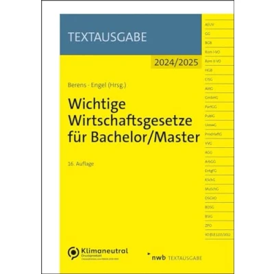 Abbildung von Wichtige Wirtschaftsgesetze für Bachelor/Master