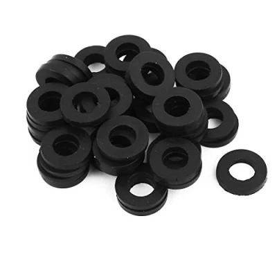 Abbildung von sourcing map 50 Stück Gummi Unterlegscheiben 19 mm Außendurchm. 10 Innendurchm. 3 Dicke für Wasserschlauch Wasserhahn