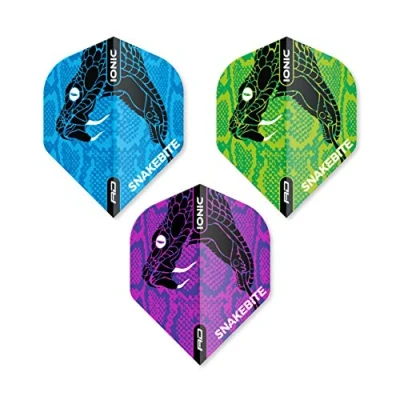 Abbildung von RED DRAGON Hardcore Snakebite Ionic Snake Head Dart Flight Selection Pack 3 Sets Per (9 Flights in total)