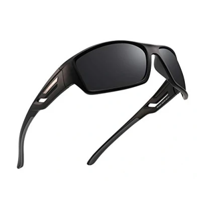 Abbildung von PUKCLAR Herren Sportbrille Polarisierte Sonnenbrille Fahrerbrille UV400 Schutz Cat3