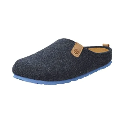 Abbildung von Rohde Herren Pantoffeln Hausschuhe Softfilz Napoli H 6900, Größe:47 EU, Farbe:Blau