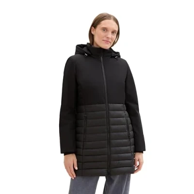 Abbildung von TOM Tailor Hybrid MIT Kapuze Wintermantel, Damen, Größe: XXL, Deep black