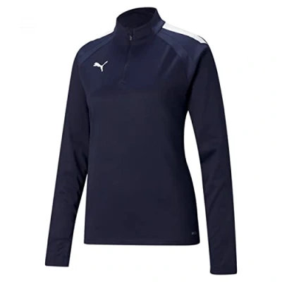 Abbildung von PUMA Herren Teamliga 1/4 Zip Top T Shirt, Peacoat Wh, L