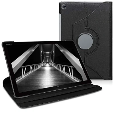 Abbildung von kwmobile Schutzhülle kompatibel mit Huawei MediaPad M5 Lite 10 Hülle 360 Tablet Cover Case Schwarz