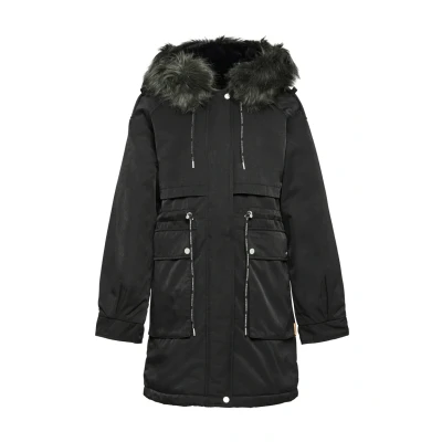 Abbildung von QS MIT Abnehmbarem Kunstfell Wintermantel, Damen, Größe: XS, Schwarz