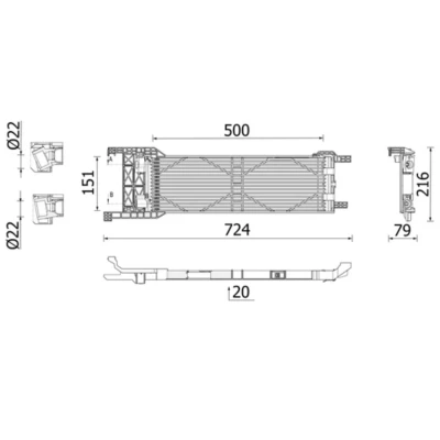 Abbildung von MAHLE ORIGINAL CLC 325 000P Ölkühler, Automatikgetriebe