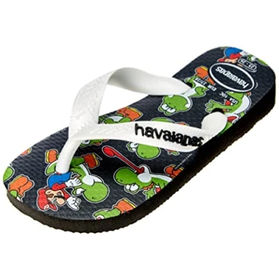 Abbildung von Havaianas Unisex Kinder Mario Bros Flip Flop, Schwarz, 38 EU