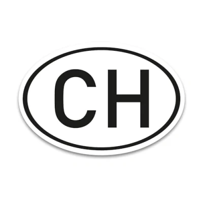 Abbildung von CH Aufkleber Länderkennzeichen Schweiz I 17,5 x 11,5 cm DIN genormt kfz_718