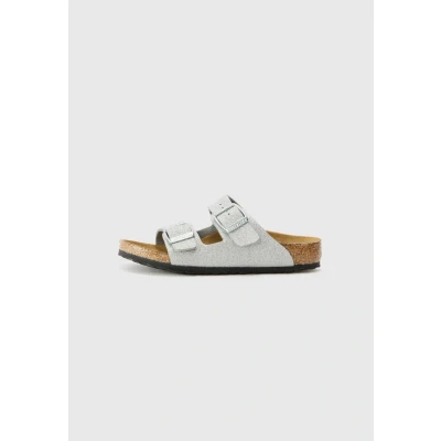 Abbildung von Birkenstock Arizona Unisex Riemensandalette Shiny glitter silvercoloured für Kinder, Größe: 33, silver coloured Schuhe