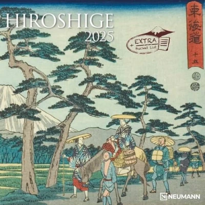 Abbildung von Hiroshige 2025 Wand Kalender Broschüren 30x30 30x60 geöffnet Kunst