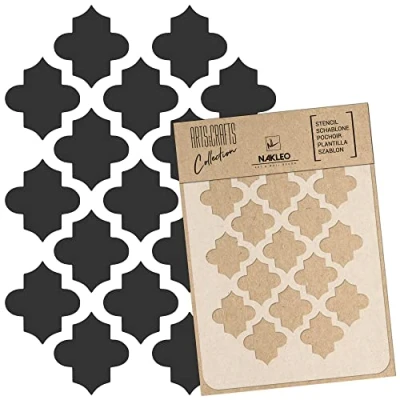 Abbildung von DIY Wiederverwendbare Kunststoffschablone // A3 A4 A5 Marokkanisch Handwerk Möbel Scrapbooking Decoupage (A3)