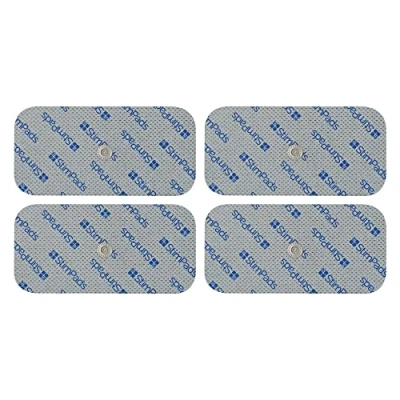Abbildung von StimPads Elektroden Pads kompatibel mit Compex Geräte 4 50X100mm einzelnem 3,75mm Easy Snap EMS und TENS Zertifiziertes Medizinprodukt von Motron NV Klebeelektroden für