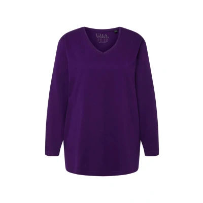 Abbildung von Ulla Popken, Damen, große Größen, Basic V Shirt, Langarm