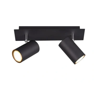 Abbildung von Trio Leuchten Deckenleuchte Marley 802400232, Metall Schwarz matt, Spotbalken 2 flammig, exkl. x GU10