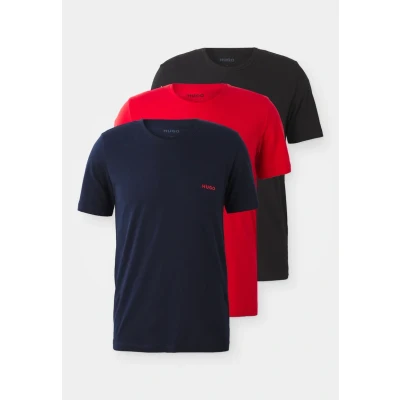 Abbildung von HUGO 3 PACK Unterhemd/shirt, Herren, Größe: Large, Red/bark blue/black