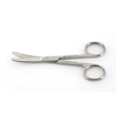 Abbildung von Gima Gebogene Chirurgische Schere, Stumpfe Ende, Länge 18 cm, aus Edelstahl