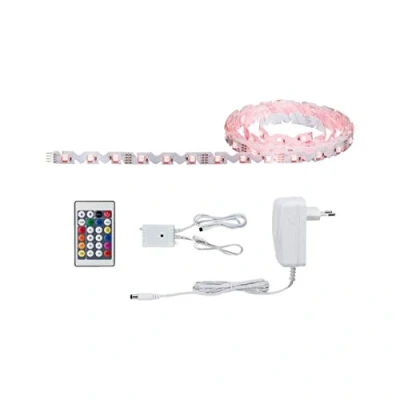 Abbildung von Paulmann 78965 LED Stripe FlexLED 3D Basisset 3m RGB incl. 1x19 Watt dimmbar Lichtband Weiß Lichtstreifen Kunststoff Band