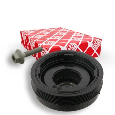 Abbildung von febi BILSTEIN 33579 Kurbelwellenriemenscheibe 6PK 155 5 mit Schraube Plus MERCEDES BENZ: E Class Saloon, R Class, S Saloon