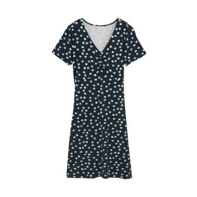 Abbildung von TOM Tailor EASY Jerseykleid, Damen, Größe: 34, Navy green dots
