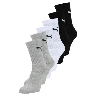 Abbildung von Puma 6 PACK Sportsocken black/white/grey, Größe: 39 42, Black/white/grey