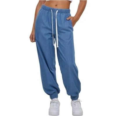 Abbildung von Urban Classics Jeans Tapered Fit, Damen, Größe: Medium, Skyblue washed