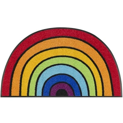 Abbildung von wash+dry Fußmatte, Round Rainbow 50x85 cm, innen und außen, waschbar