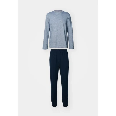 Abbildung von Schiesser LANG Casual Essentials Pyjama, Herren, Größe: 54, Nachtblau