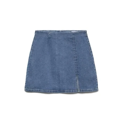 Abbildung von VERO MODA Damen VMNELLY HR Short Skirt DNM Mix NOOS Rock, Medium Blue Denim, 34