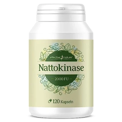 Abbildung von Nattokinase hochdosiert mit 100 mg pro Kapsel (2000 FU) ohne Vitamin K 120 Kapseln für 4 Monate Natto Extrakt aus fermentierten Sojabohnen Vegan und Zusätze