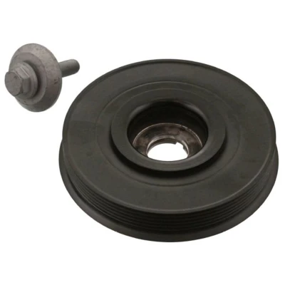 Abbildung von febi BILSTEIN 33784 Kurbelwellenriemenscheibe 6PK 153 5 mit Schraube, für Kurbelwelle Plus FORD: FIESTA 5, CITROËN: C3 I Hatchback
