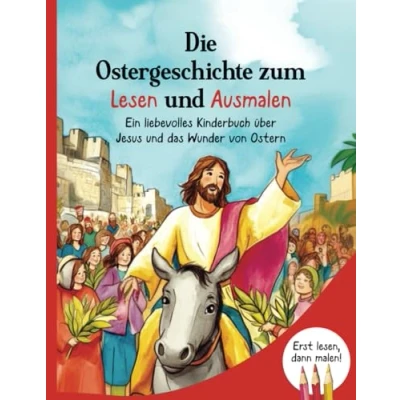 Abbildung von Die Ostergeschichte zum Lesen und Ausmalen: Ein liebevolles Kinderbuch über Jesus das Wunder von Ostern