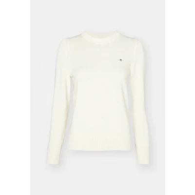 Abbildung von GANT Damen Classic Cotton C Neck Pullover, Cream, 42