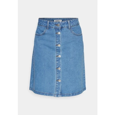 Abbildung von ONLY Onlfarrah BOX Alinienrock, Damen, Größe: 38, Medium blue denim