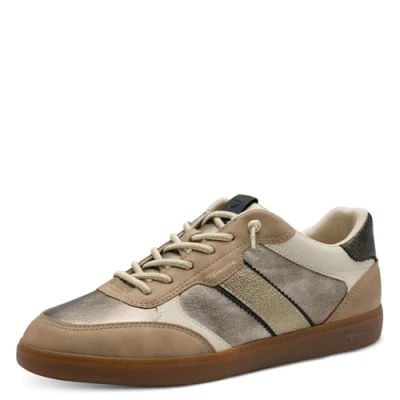 Abbildung von Tamaris Damen Low Top Sneaker, Frauen Halbschuhe,Strassenschuhe,Sportschuhe,Freizeitschuhe,Turnschuhe,Laufschuhe,Freizeit,Gold Comb,39 EU