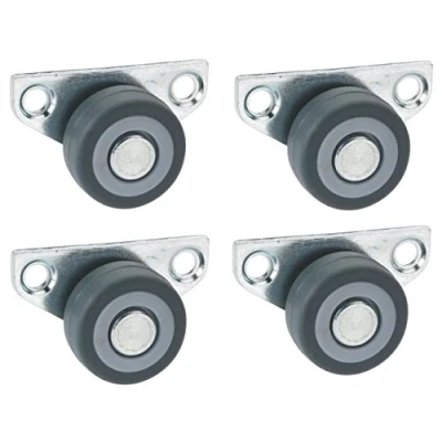 Abbildung von 4 Stk. Parkett Seitenrolle 30x14mm TPE Rad grau