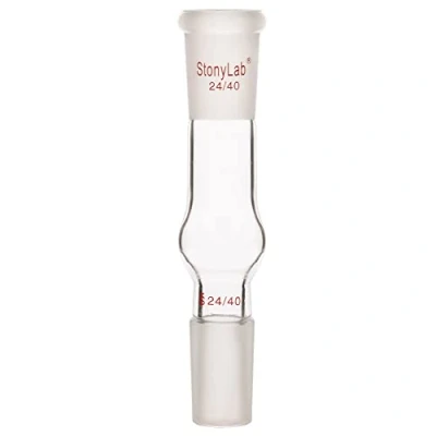 Abbildung von stonylab Glas Gerades Trockenrohr, Adapter aus Borosilikatglas Trockenrohr mit 24/40 Standard Konusverbindungen Glass Drying Tube für das Labor