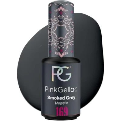 Abbildung von Pink Gellac Gel Nagellack UV 169 Smoked Grey 8 ml Gelnagellack für Lampe Grau Einfache Anwendung Nail Polish 14 Tage Salonqualität Veganer Gellack Made in Holland