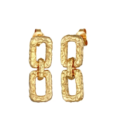 Abbildung von Elli Double Square Ohrringe goldcoloured, Damen, Größe: One Size, Gold coloured